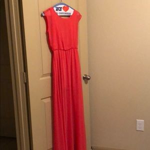 Coral maxi dress